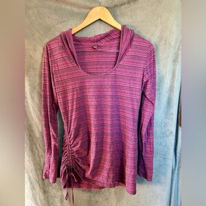 Prana Purple Striped Women's Hoodie